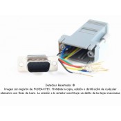 Adaptador modular serial DB9 macho a jack RJ45